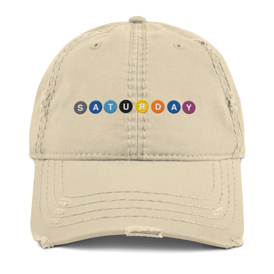Image of SATURDAY Distressed Dad Hat