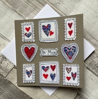 Be Mine framed hearts card
