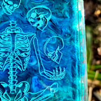 Image 5 of Skull-Juggling Blue and Green Ink-Pushed Tray 