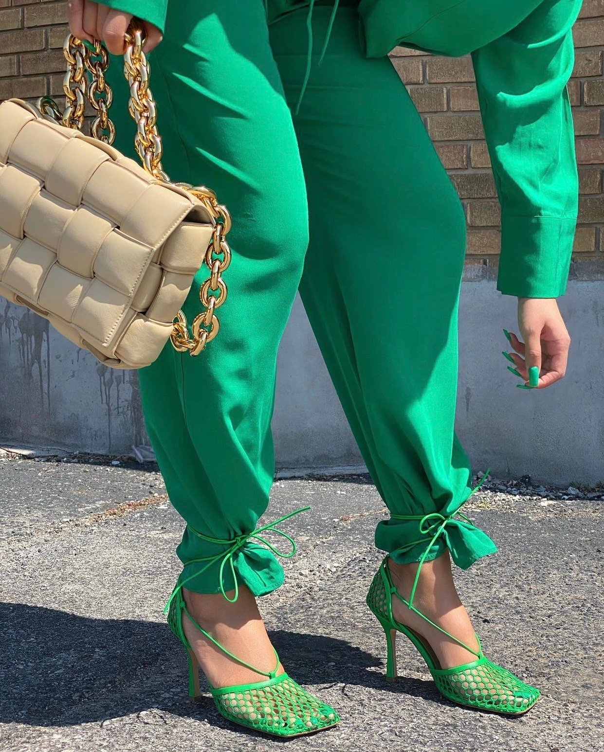 zara green two piece