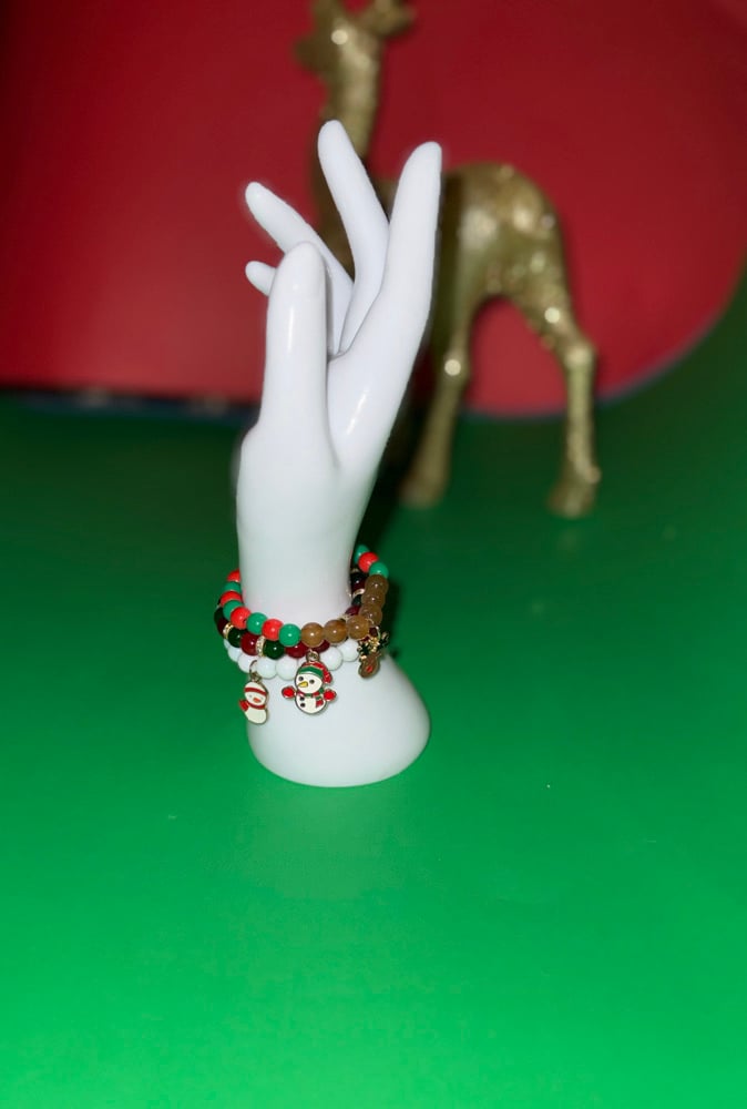 Image of Winter/Christmas Special - Beaded Charm Bracelets