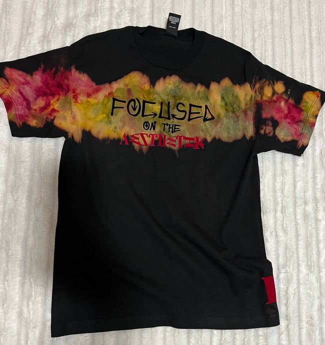 REVERSE TIE DYE (marron/yellow/olive)