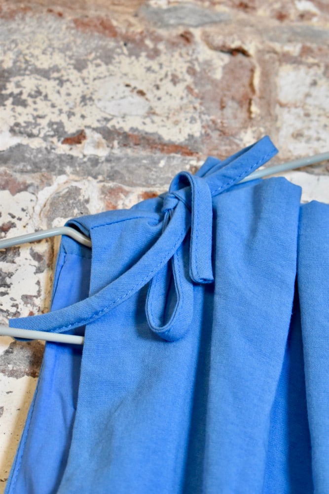 Image of Blue Draw String Top