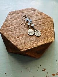 Image 3 of ethiopian opal earrings with beloved charms
