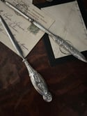 Parure d’écriture, ensemble de bureau, plaqué argent, fin XIXème