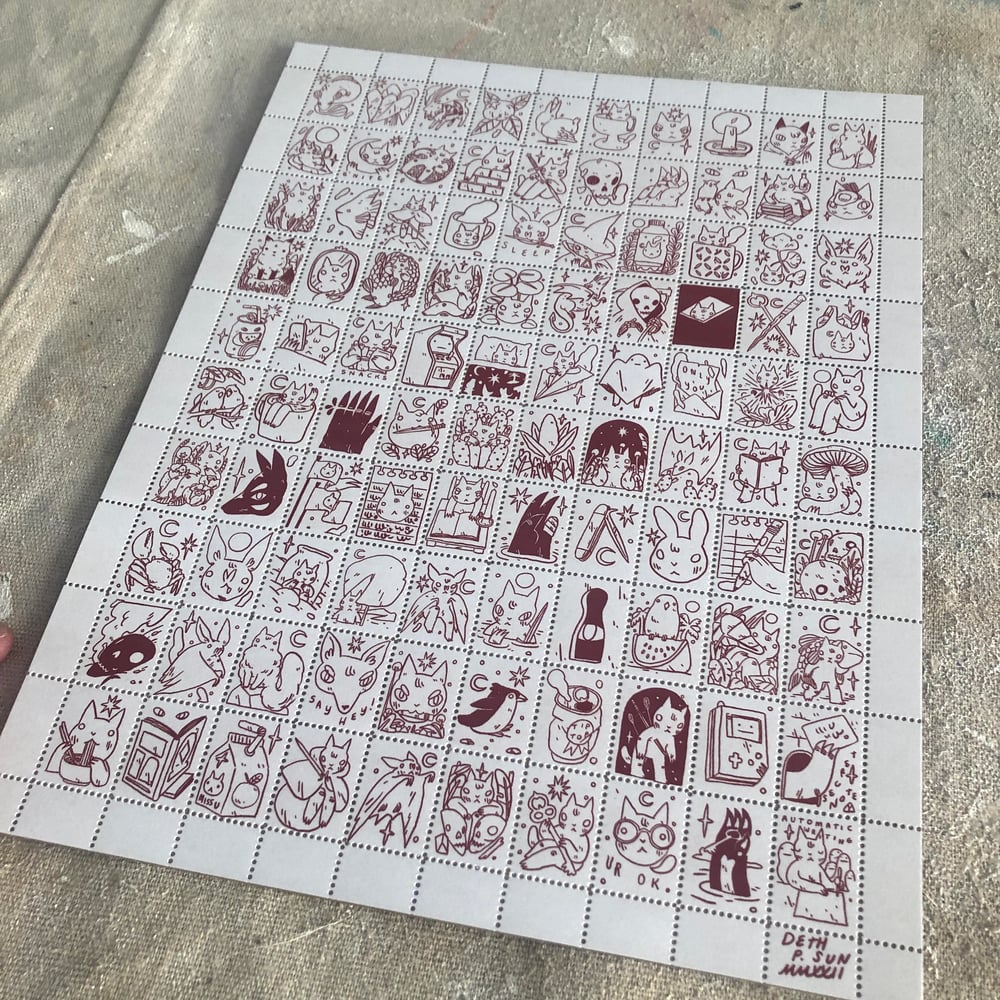 Image of Portland Stamp Company Open Edition Artist Stamp Sheet