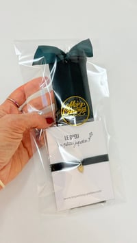 Image 3 of Le joli cadeau : Bracelet ruban velours et marque-page matelassé vert