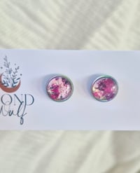 Image 2 of Pressed flower studs 