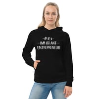 Image 2 of Women's Unisex kangaroo pocket hoodie - Black