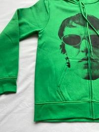 Image 2 of ELLIOTT SMITH GREEN ZIP UP HOODIE