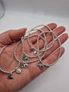 Stretch Beaded Charm Bracelet 