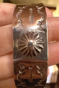 Image 4 of Hand-pulled and stamped vintage stacker cuff