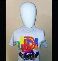 Image 3 of Multicolored Layered Letter White T-Shirt 