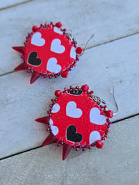 Image 3 of Native candy heart earrings