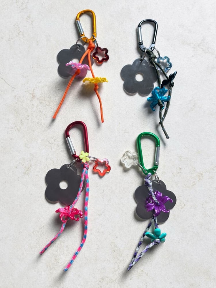 Image of Silver flower Bag Charm