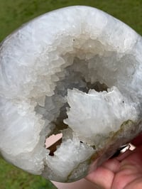 Image 3 of Polished Quartz Crystal On Display Stand #1663