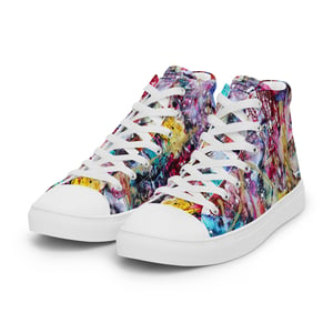 Image of "Cosmic Jazz" Men’s high top canvas shoes 