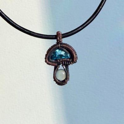 Image of Mini Mushroom Necklace 