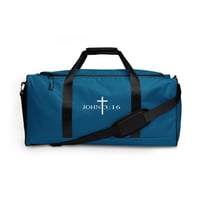 Image 1 of John 3:16 Duffle Bag Cerulean