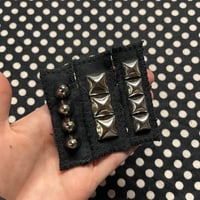 Image 1 of BLACK STUDDED HAIR CLIPS 