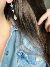 Image 4 of ethiopian opal earrings with beloved charms