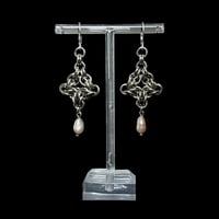 Image 1 of Pink pearl chastity earrings