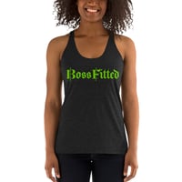 Image 1 of BOSSFITTED Women's Green and Yellow Tank Top