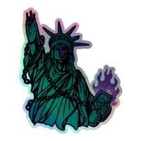 Image 2 of DEAD-LIBERTY HOLOGRAPHIC STICKERS