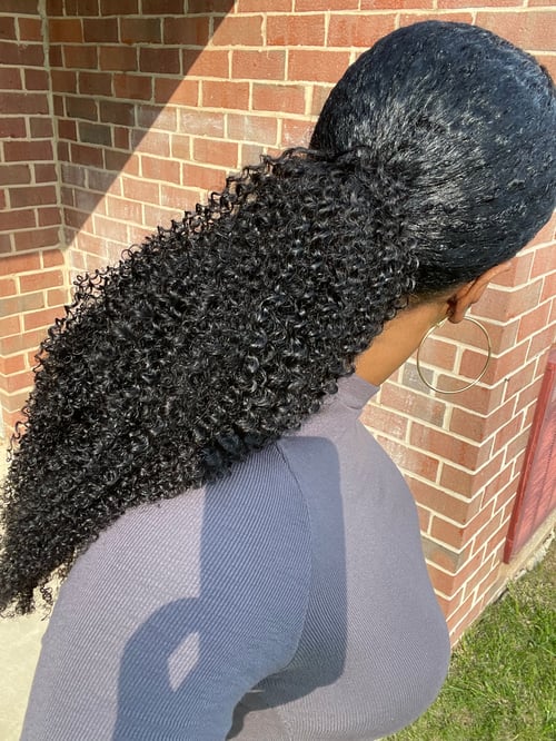 Image of 3C/4A AFRO KINKY CURLY CLIP INS & PERFECT MATCH DRAWSTRING PONYTAIL 