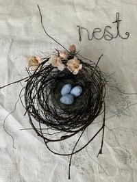 Image 2 of Wire nest with ‘dried blossom’