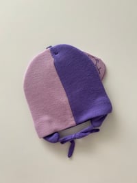 Image 2 of Purple Pooh Beanie & Glove set