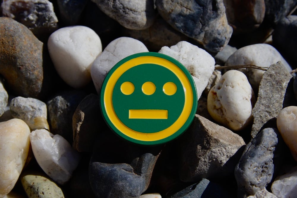 Image of Hiieroglyphics Hiero Enamel Pin - Green / Yellow