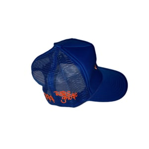 Image of Ghost Trucker Hat in Blue/Orange