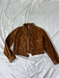 Image 1 of Vintage velvet brown jacket // S
