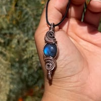 Image 3 of Double Bail Blue Labradorite Pendant 💙