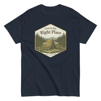 Image 3 of Unisex classic tee, Lost in the Right Place T-Shirt | Camping Explore Outdoor Graphic Tee