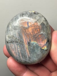 Image 1 of Sunset Labradorite Palm Stone #2811