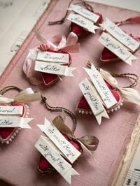 Image 3 of Spun Cotton Heart Ornaments