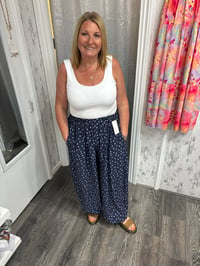 Image 4 of Isla - Polka Dot Cuff Bottom Trouser 