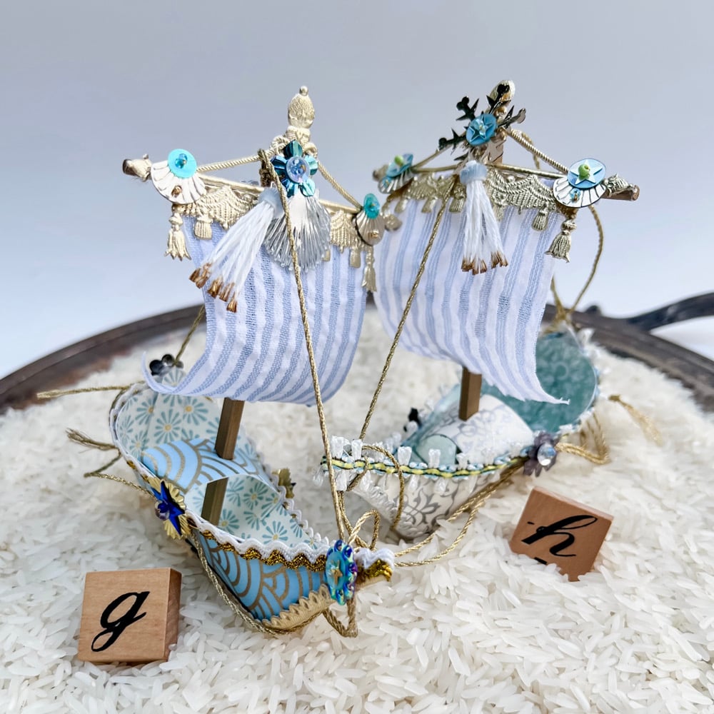 Image of Ship of Dreams- Blue & White Sails