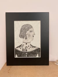 Image 1 of Tattooed Lady Dry Point Etching