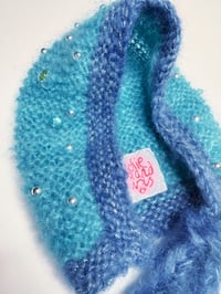 Image 6 of Sofie and Iris Turqoise and Dark Blue Beaded Bonnet