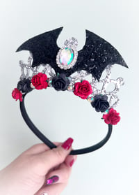 Image 1 of Bat headband Tara crown Halloween dress up hair accessories 