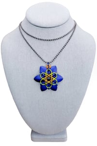 Image 1 of Blue Iris Flower Pendant