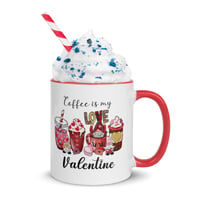 Image 5 of Coffee is my Valentine Mug with Color Inside