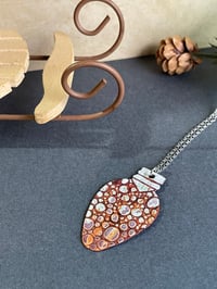 Image 1 of Rustic Enameled Oranamet Pendant 