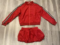 Image 3 of Burgundy Windbreaker Jacket and Skirt Set