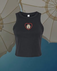 Image 2 of Simi Love - Summer Micro Rib Racer Embroidered Top