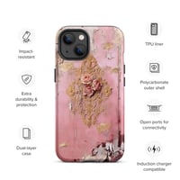 Image 19 of Pastel Pink Tattered Texture Rose Gold Goth Lolita Kawaii Inspired Tough Case for iPhone®