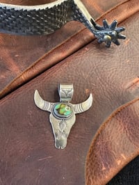 Image 3 of Bamboo Mountian Stamped Skull Pendant